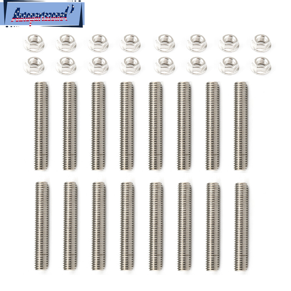 Stainless Steel Bolts Exhaust Manifold Header Stud Kit For Ford F150 4.6/5.4L V8