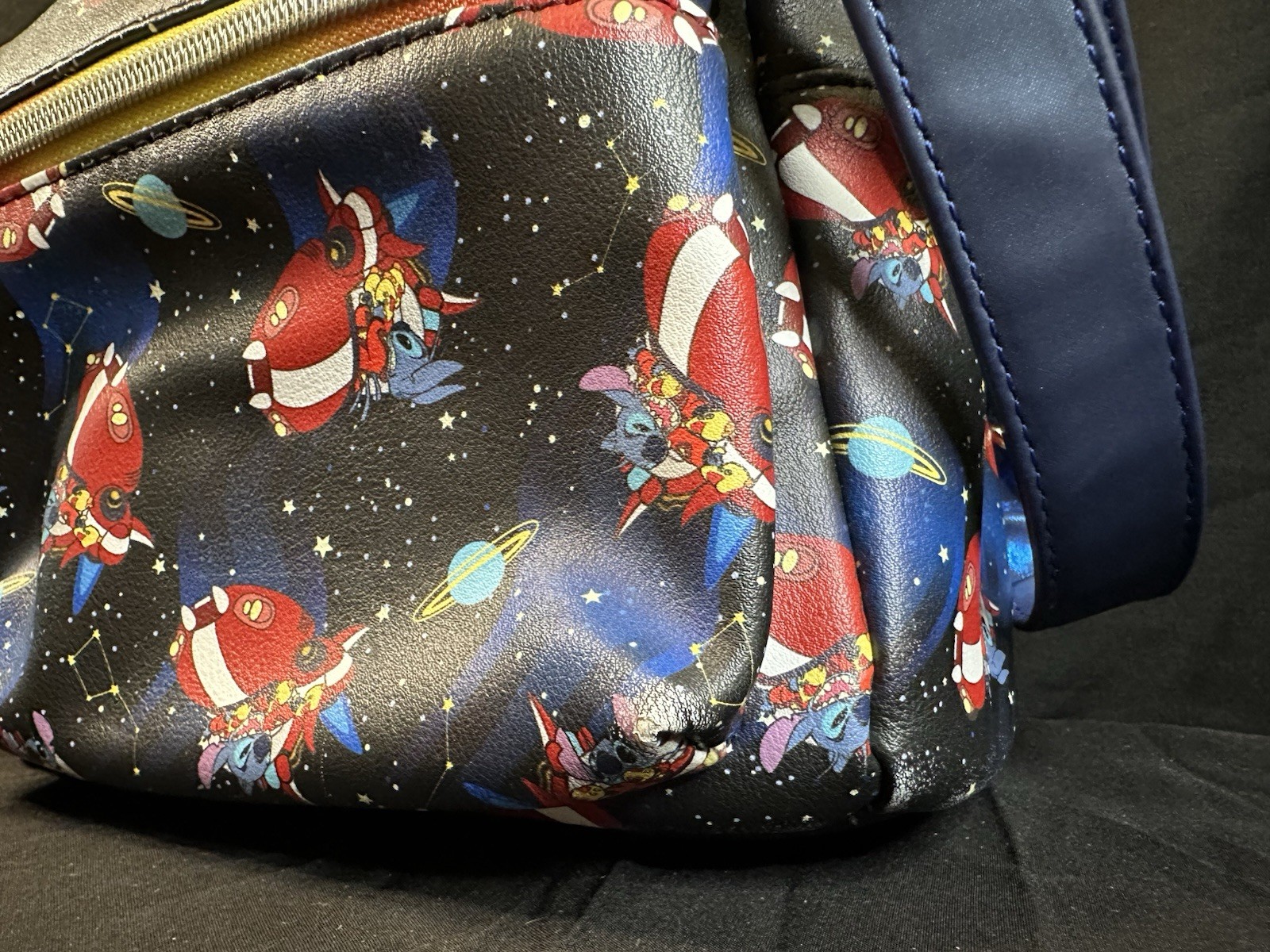 Loungefly Disney Lilo & Stitch Mini Backpack Stitch in Space All Over Print Blue
