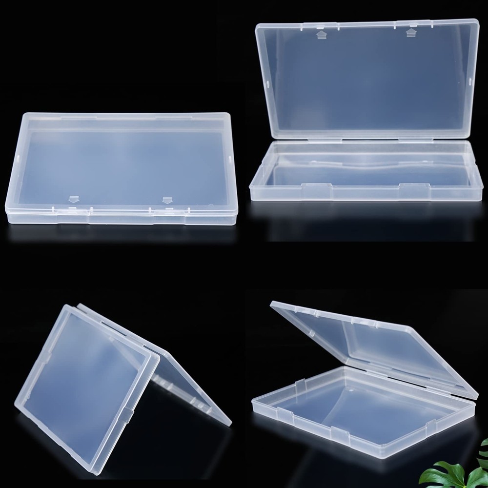 4 Pack Scrapbooking Paper Storage File Boxes B6 Plastic Box for Documents Mag...