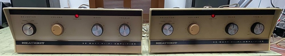 Nice Pair of Heathkit AA-23 Integrated Mono Blocks 7591 Push Pull Serviced