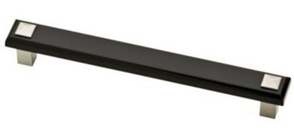 6-5/16" Kaley Pull Black And Stainless Steel