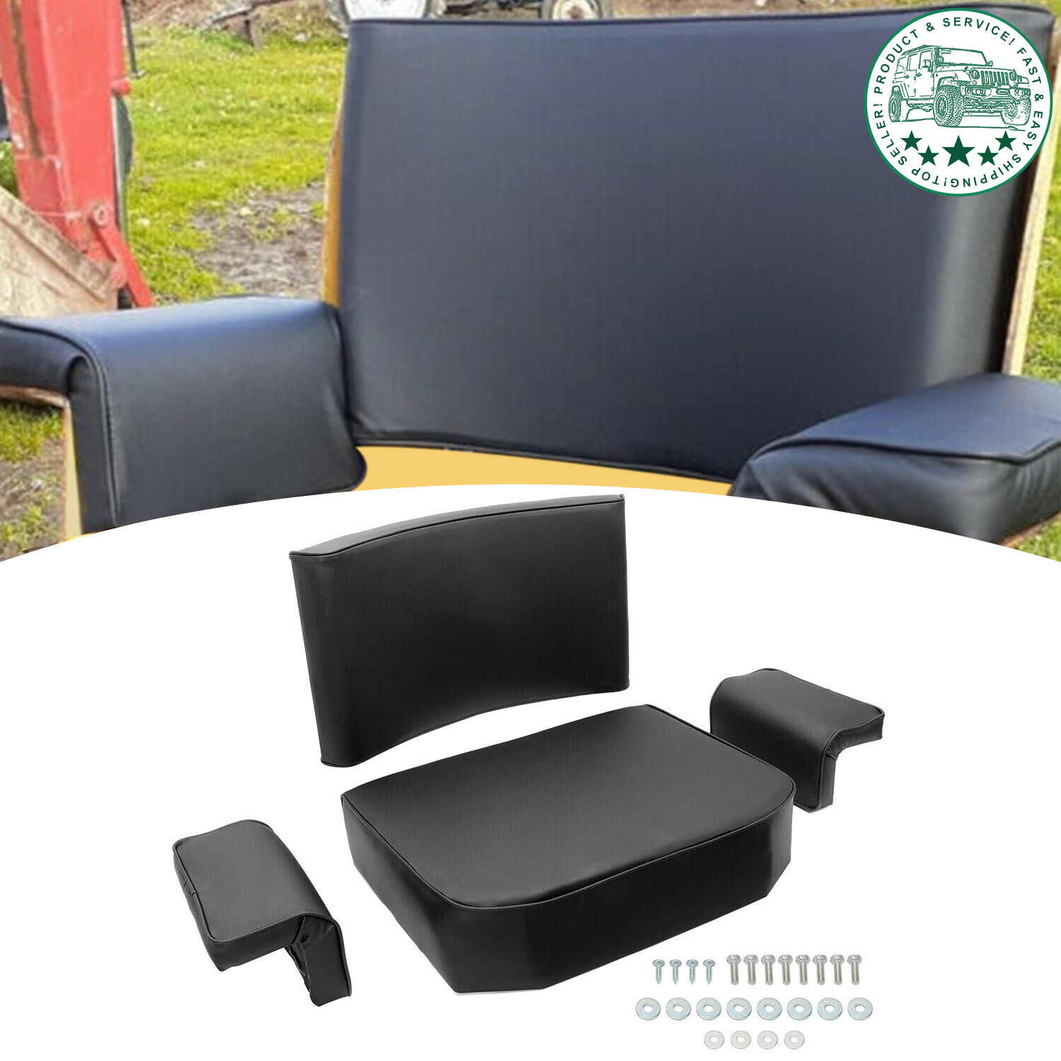 Seat w/Arm Rest+Backrest For JOHN DEERE CRAWLER DOZER 420 430 440 1010 2010