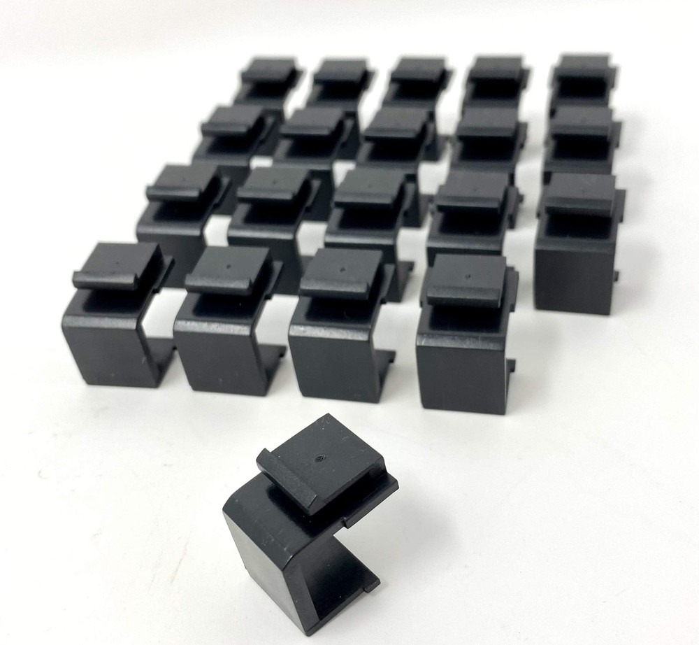 RiteAV Keystone Jack Blank Black Solid 20 Pack