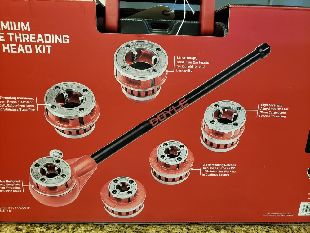 DOYLE Premium Pipe Threading Die Head Kit, 6-Piece, 58941