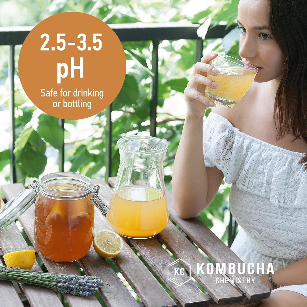 pH Strips for Kombucha Brewing 0-6 0.5 Intervals 100pc Kit