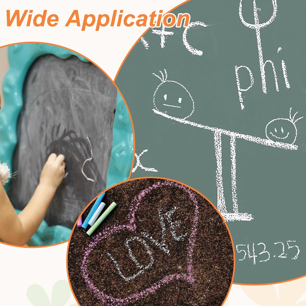 48 PCS Chalkboard Chalk, Dustless Chalk Small Bulk, Brown