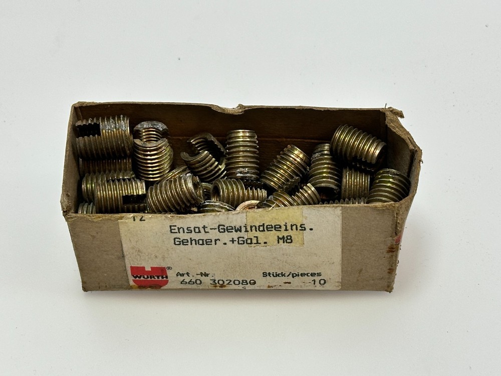 Wurth Tools 20pc+ Germany 0660 302 080 Self-Cutting Thread Inserts M8