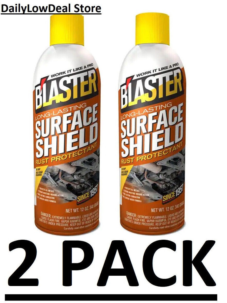 2 PACK - BLASTER Surface Shield Rust Protectant Lubricant Spray 12 Oz