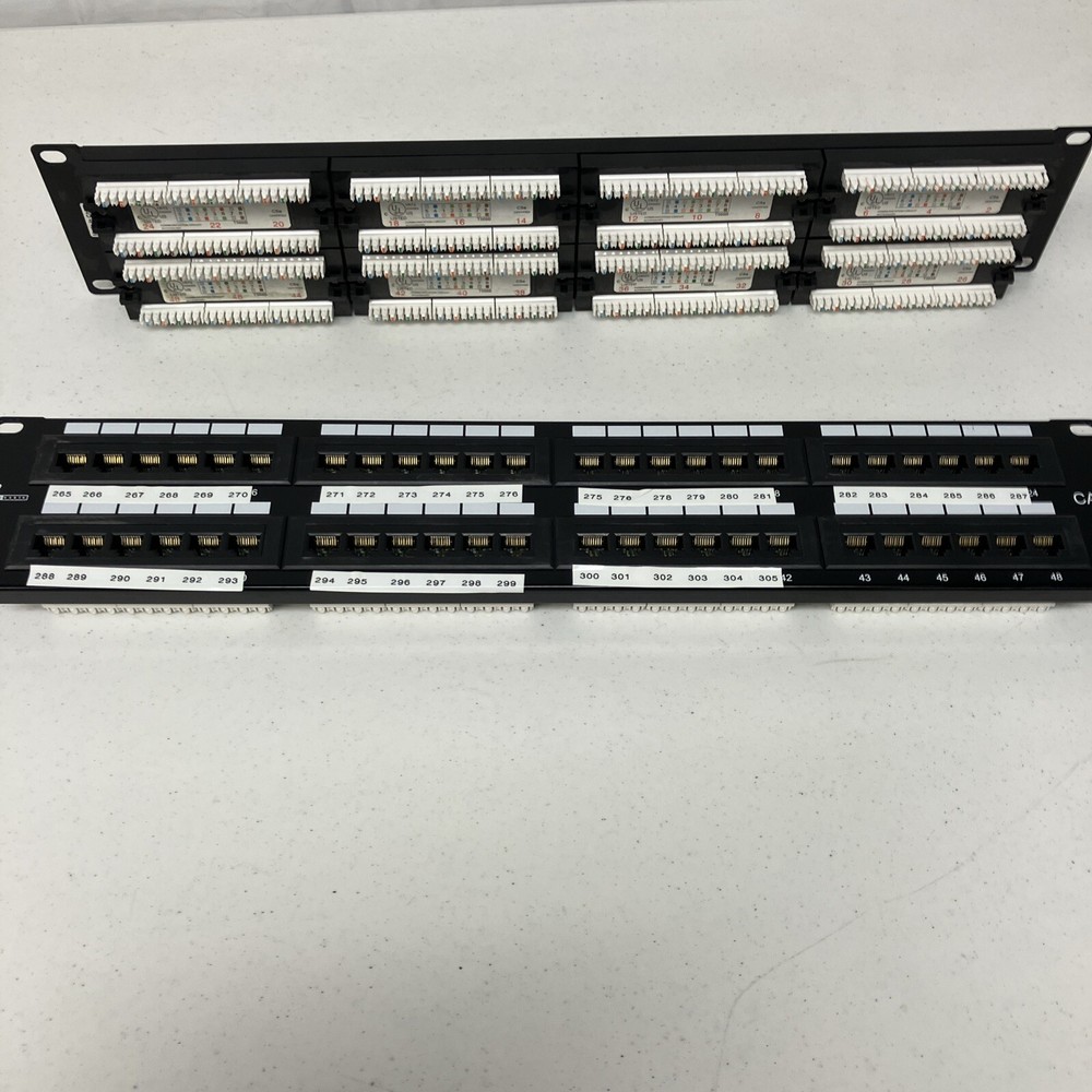 Patch Panel, Cat 5E, 2U, 48 Port