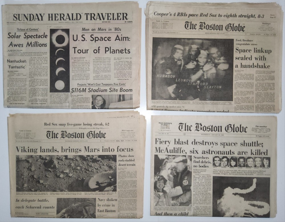 1970-1986 Newspapers: Eclipse, Viking Lands, Space Shuttle Challenger Explodes