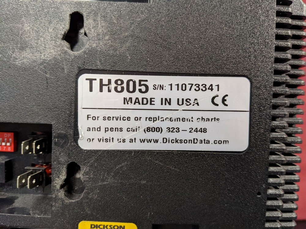 Dickson TH805 8" Digital Temperature Chart Recorder without Power Supply
