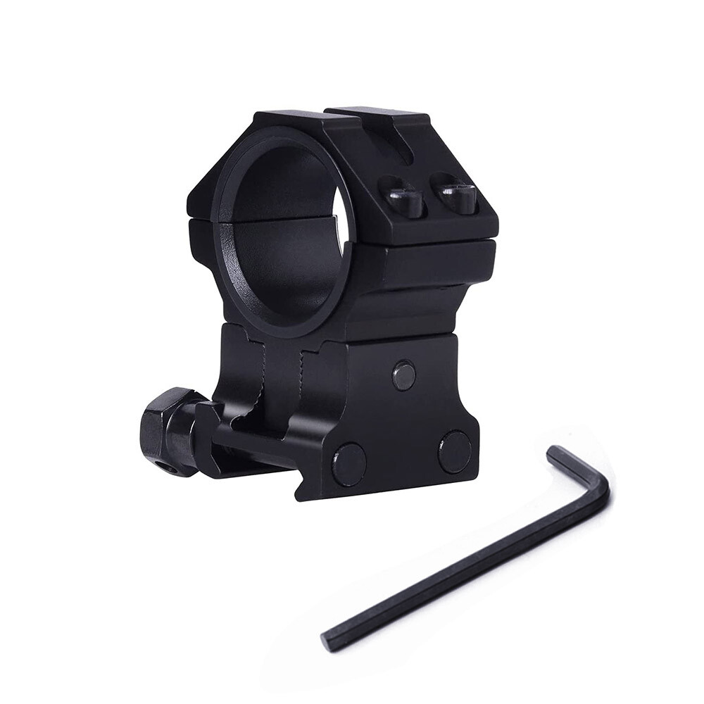 2Pcs 1"/30mm Adjustable Height Scope Ring Mount for 11mm Rail Dovetail Riser