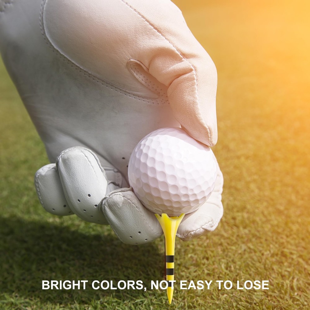 Plastic Golf Tees 100 Pack 23/4", Enhanced Durability & Stability, Engineered...