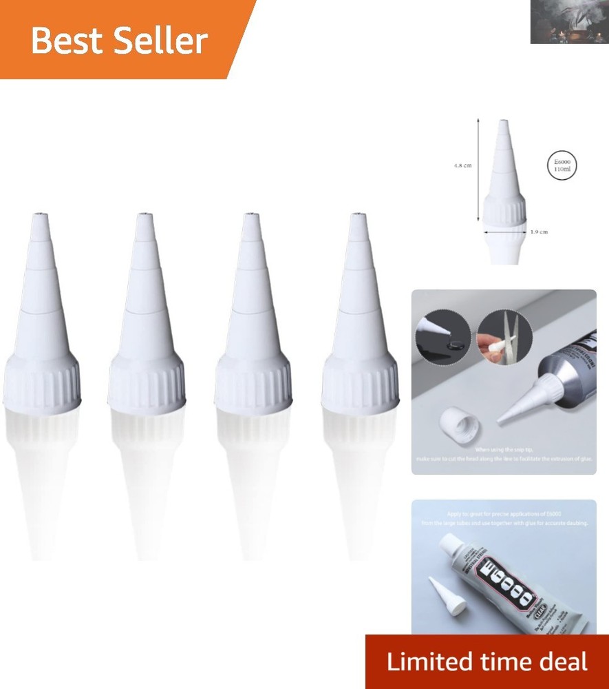 Precision Snip Tip Applicator Caps for E6000 Craft Glue - 4 Pack