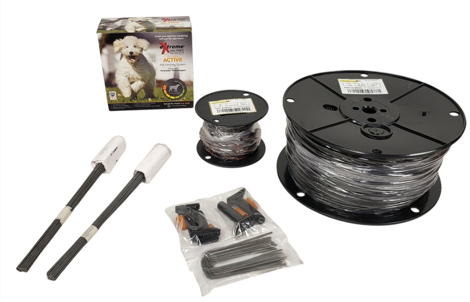 Extreme Underground Electric 1 Dog Fence Kit PRO Grade 1000' & Standard Collar