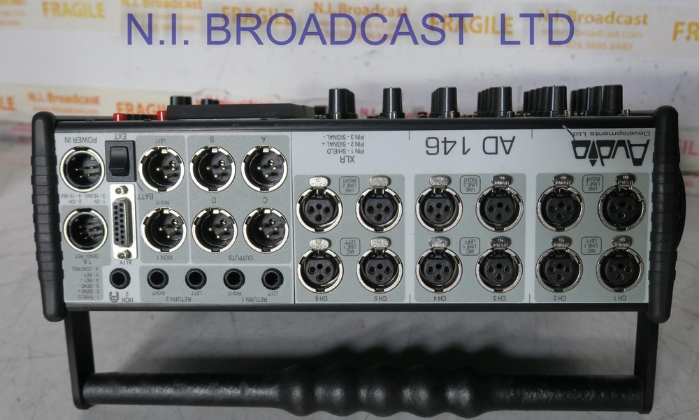 Audio developments ad146  6x stereo channel audio mixer