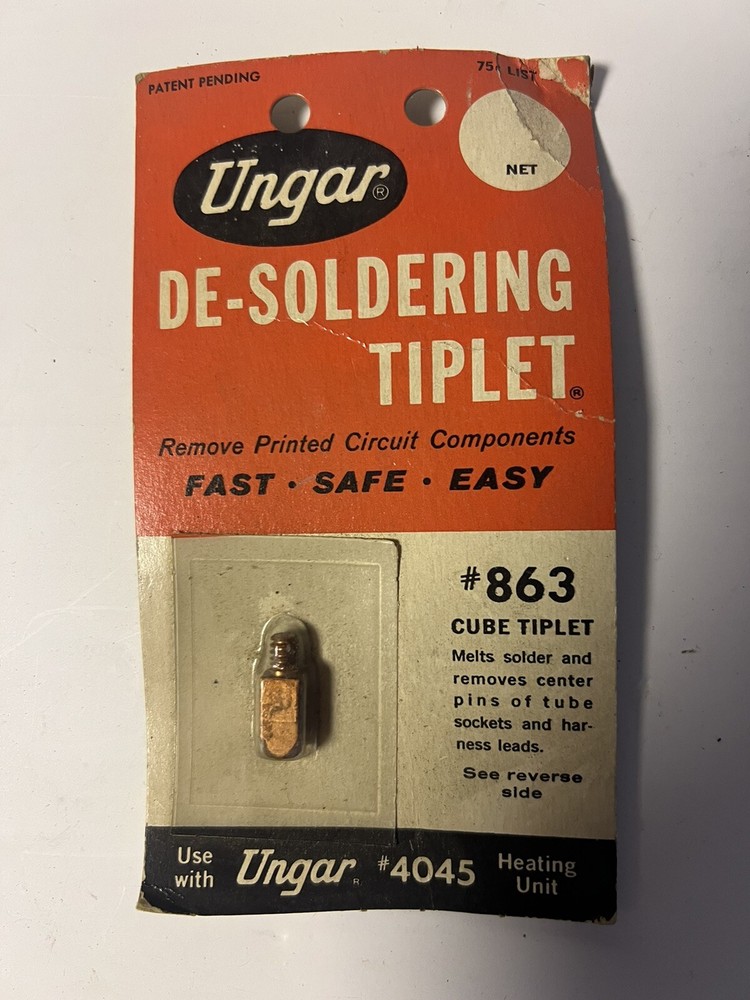vintage ungar de-soldering Tiplet #863 Cube Tiplet
