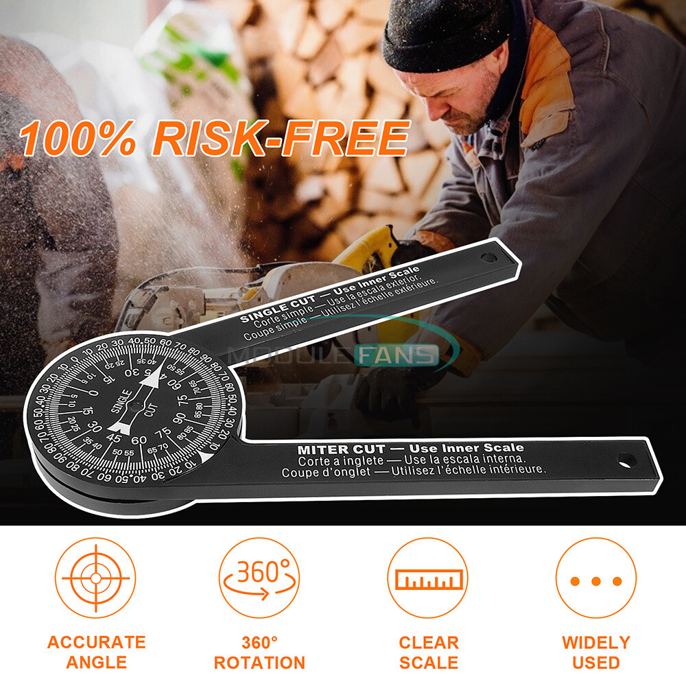 Miter Saw Protractor Angle Finder Level Meter Gauge Goniometer