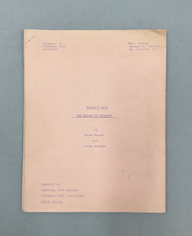 McHale's Navy Tv Show Script 1965
