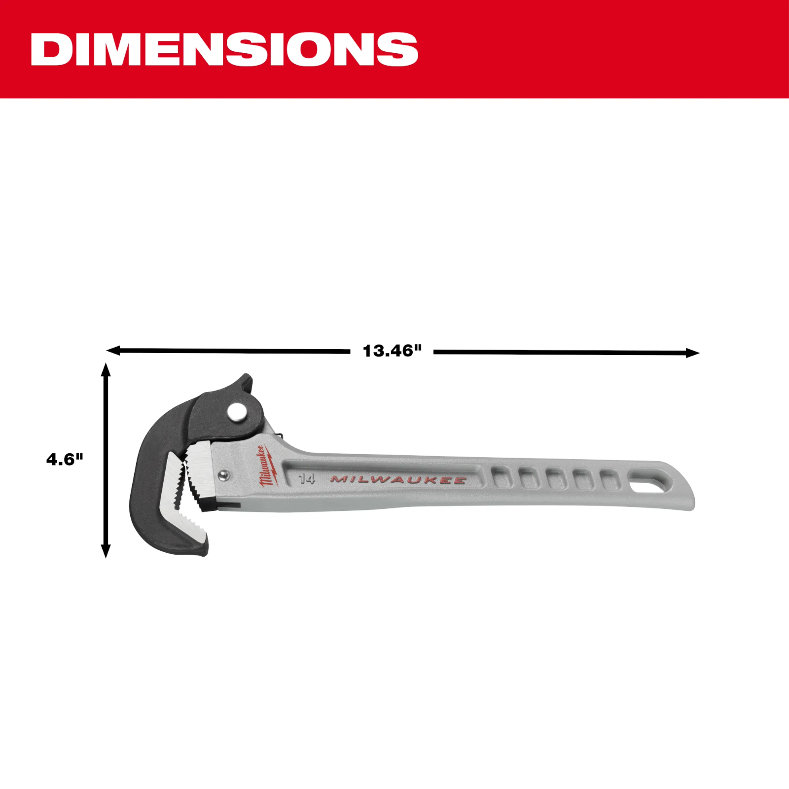 Milwaukee 48-22-7414 14" Aluminum Self-Adjusting Pipe Wrench