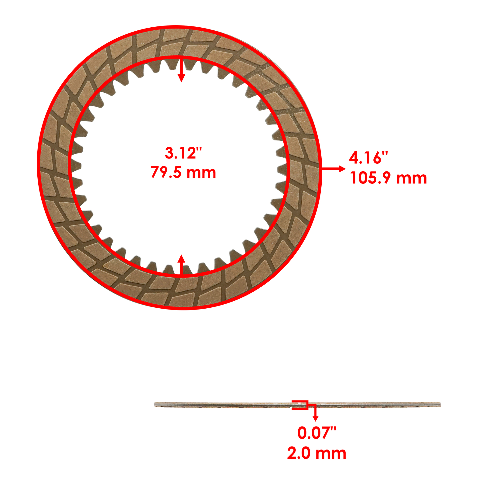 Clutch Friction Plates Kit for Honda Rincon 680 TRX680FA TRX680FGA 2006 - 2007