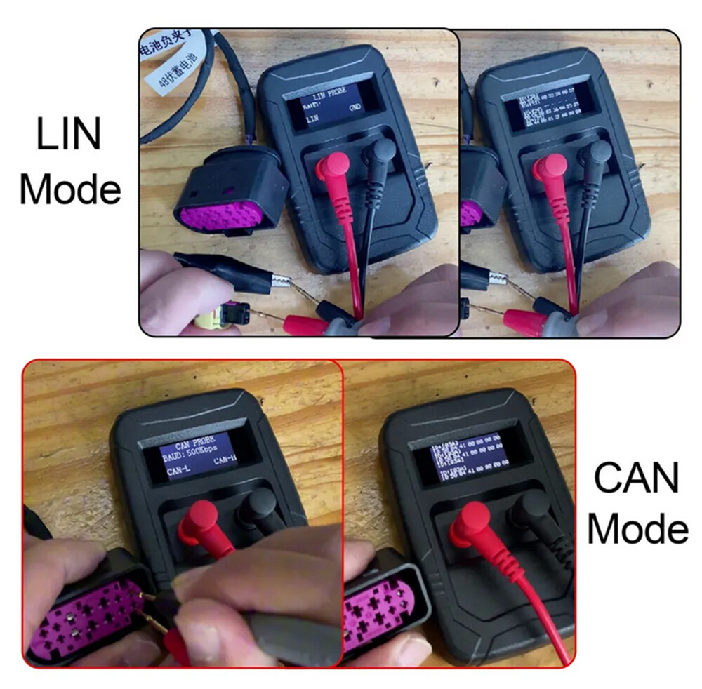 PL007 Car CAN BUS Analyzer Automatic Recognize CAN-High CAN-Low LIN BUS Tester