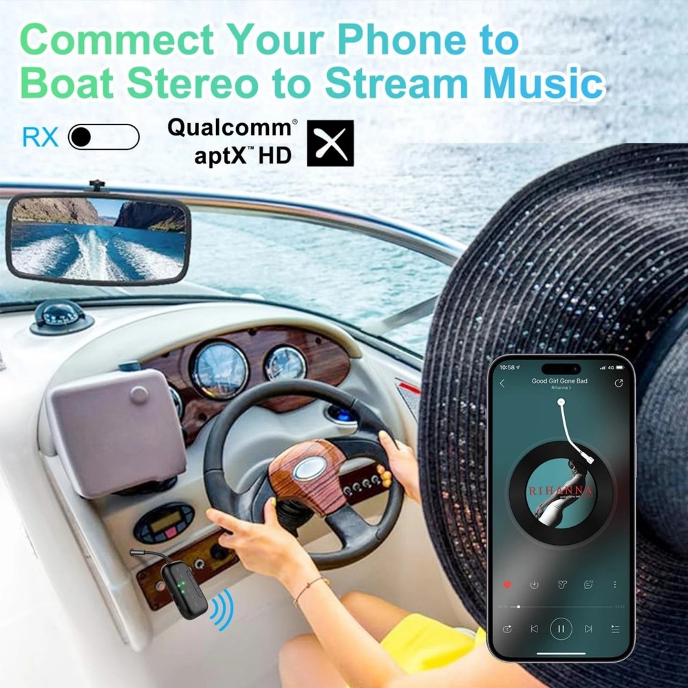 2025 Upgraded Pro Bluetooth 5.4 Transmitter Receiver,2-in-1 Airplane Wireless