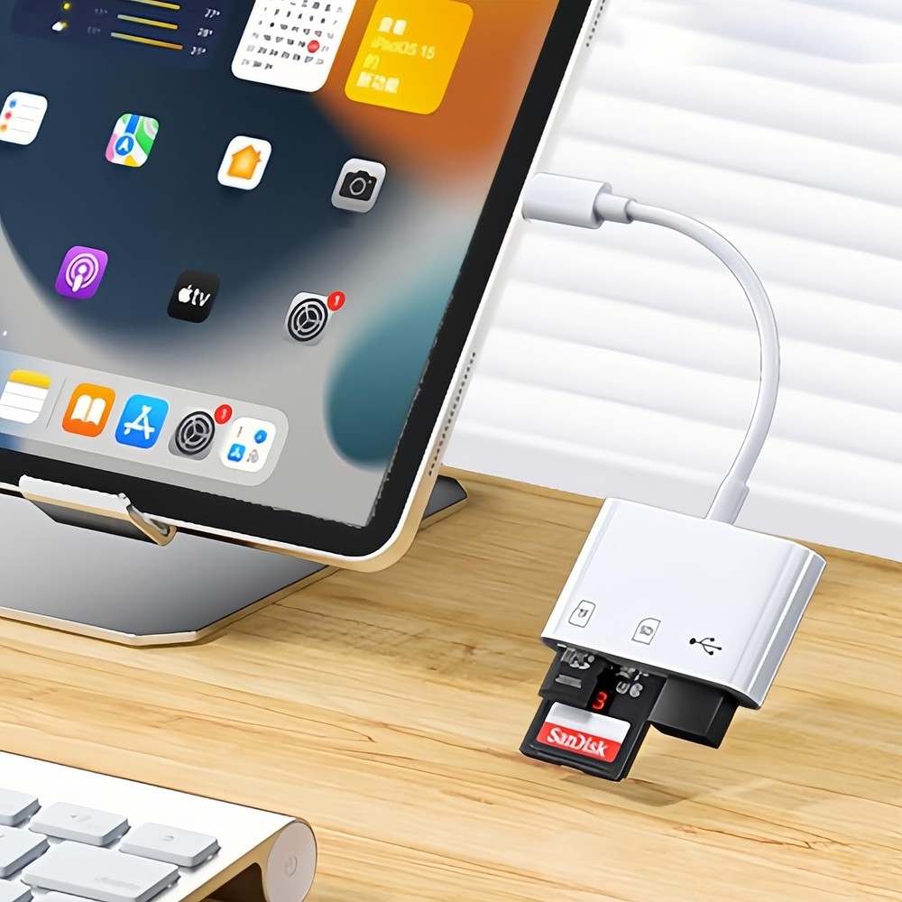 USB C SD/TF Card Reader Type-C Camera Adapter - 3 C, 3 Port (SD+TF+USB)