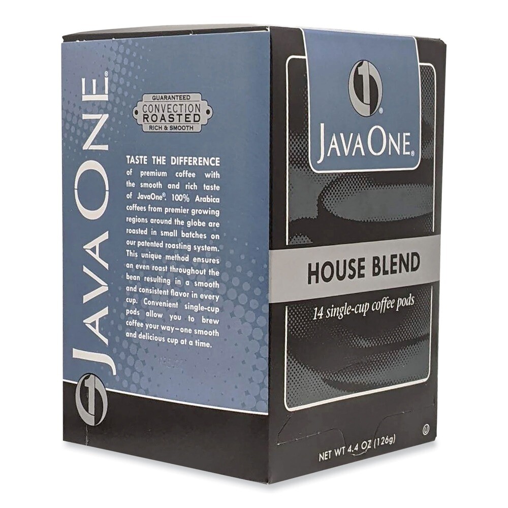 Java One 40300 Single Cup Coffee Pods - House Blend (14/BX) New