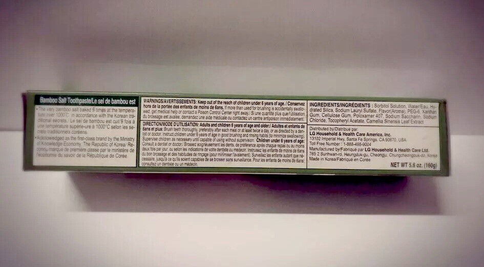 LG BAMBOO SALT TOOTHPASTE 160G 4PACKS