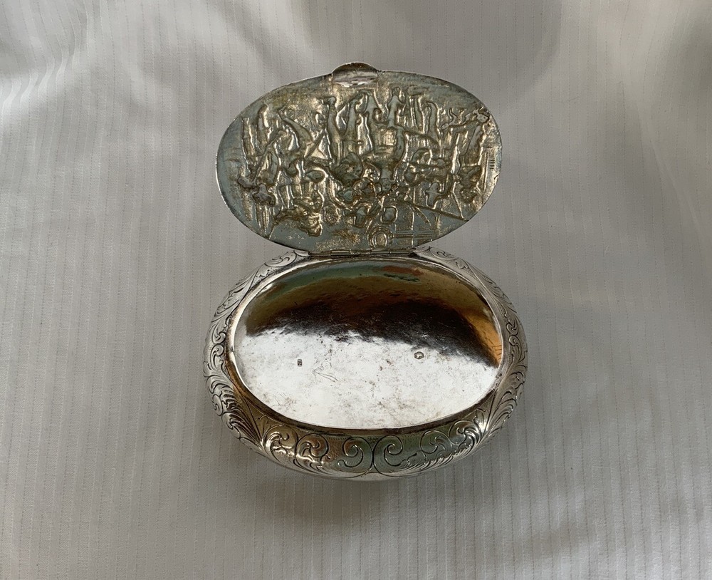 Antique Sterling Silver Repousse Box