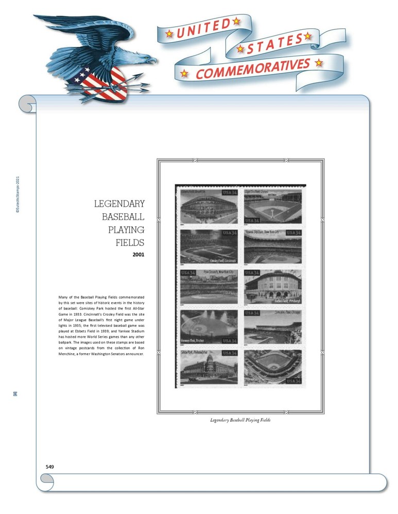 2001 U.S. Commemorative Singles COMPLETE Supplement (White Ace Alternative)