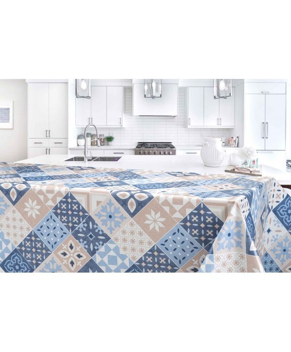Rectangular Stainproof Plastic Tablecloth, Modern PVC Table Cover