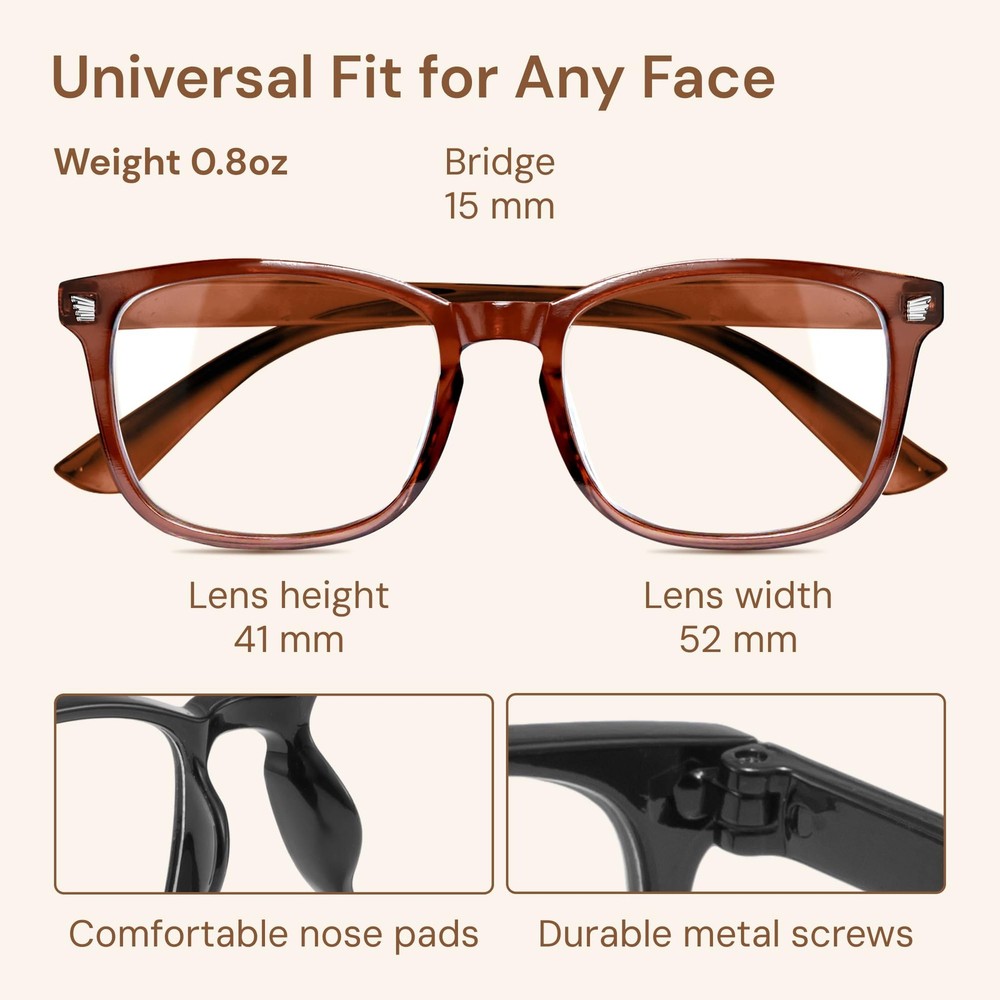 Gaoye Women's Stylish Blue Light Blocking Computer Glasses - 3 Pack