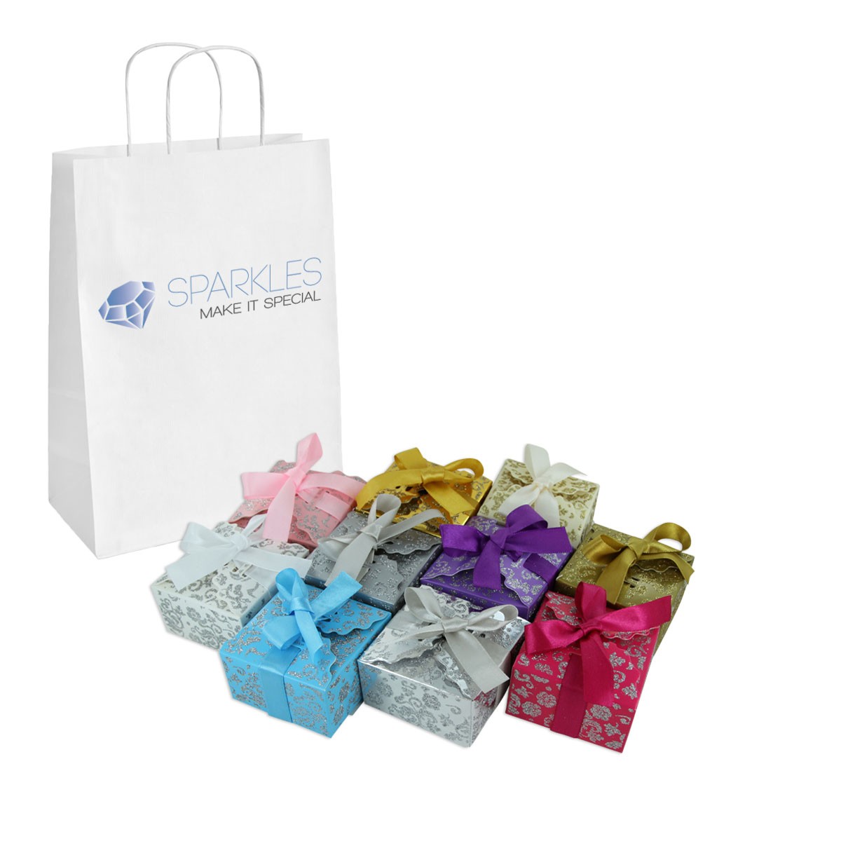 200 Small Ribbon Wedding Favor Gift Boxes Baby Shower Candy - 11 Colors