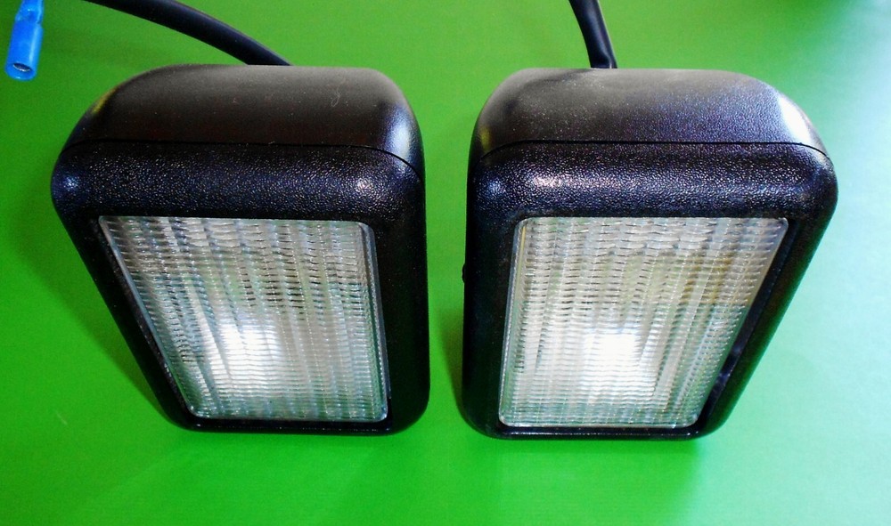 Vintage J.W. SPEAKER Rectangular LIGHTS 12 volt Rare End Mounts