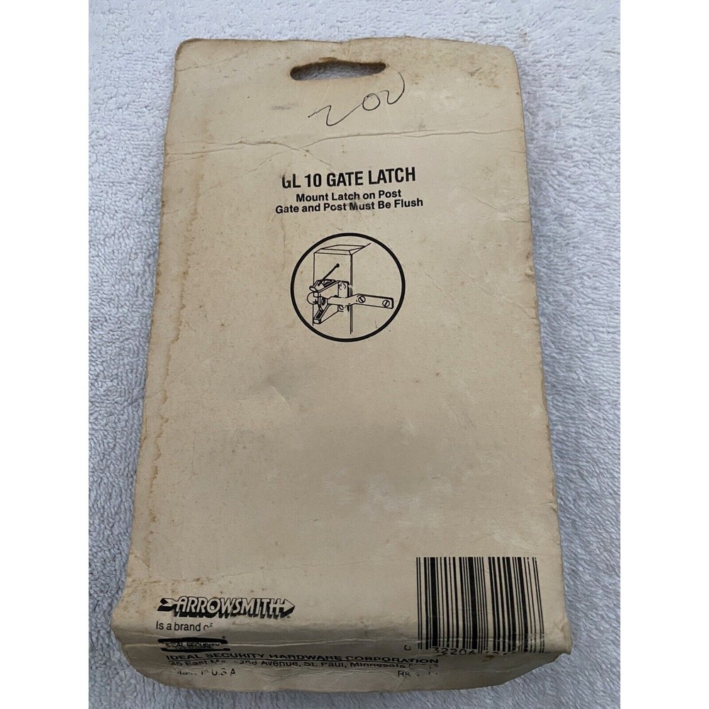 Gravity Latch Gate Hardware Lever New/Sealed Arrowsmith GL 10 B - Self-Locking!