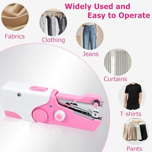 Mini Handheld Sewing Machine, Portable Electric Sewing Machine for Quick