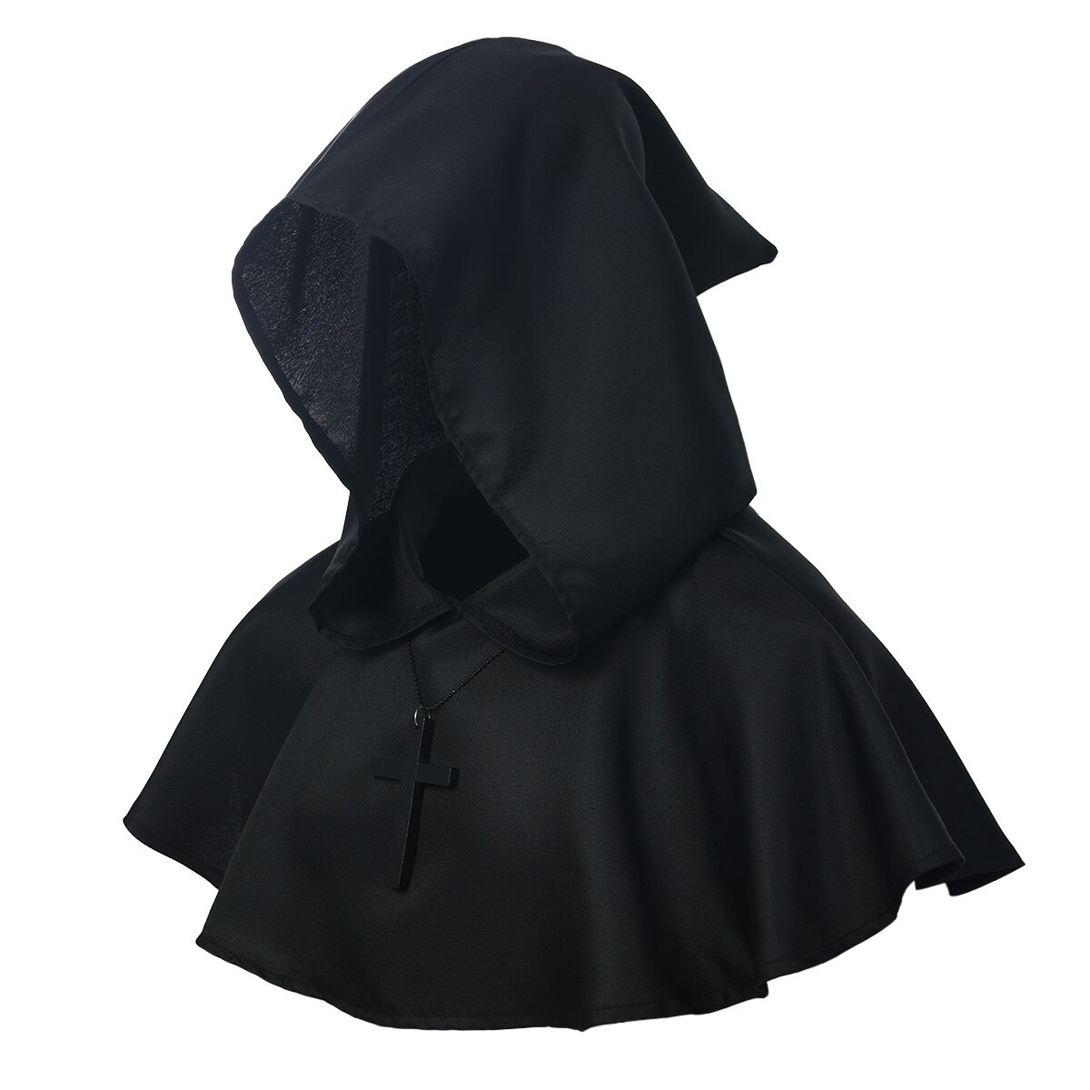 Medieval Hood Hat Halloween Grim Cowl Cloak Monk Pagan Hooded Witch Cowl Hat