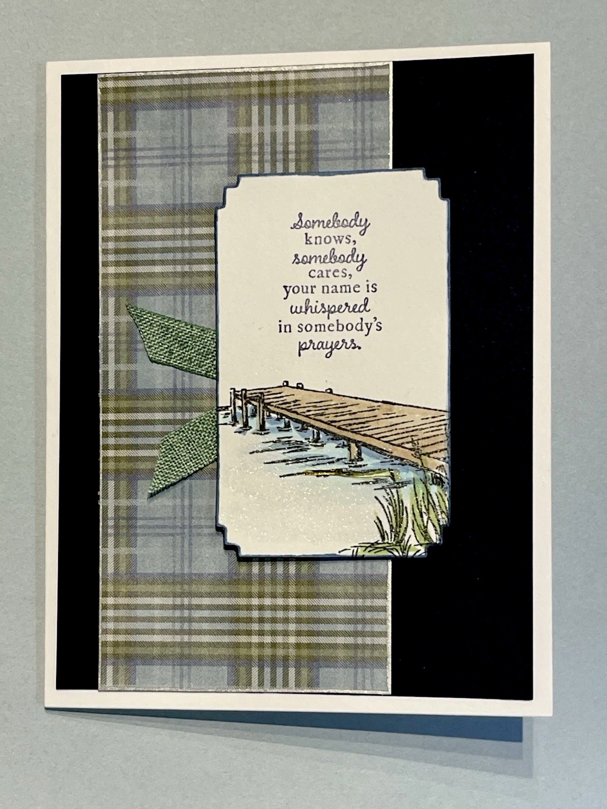 4 Stampin Up! Card Kit Someone Cares Prayers Peaceful Pier Plaids Guy Masculine