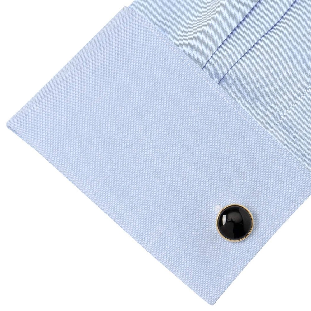 Gold and Onyx Cufflinks