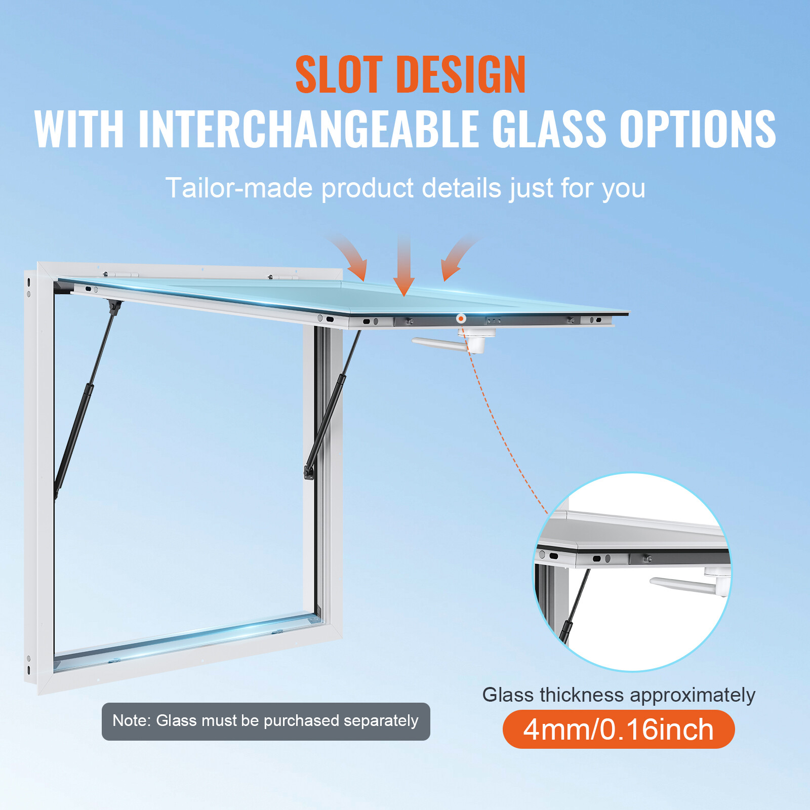 VEVOR 36"L x 36"W Concession Stand Serving Window Food Truck Service Awning