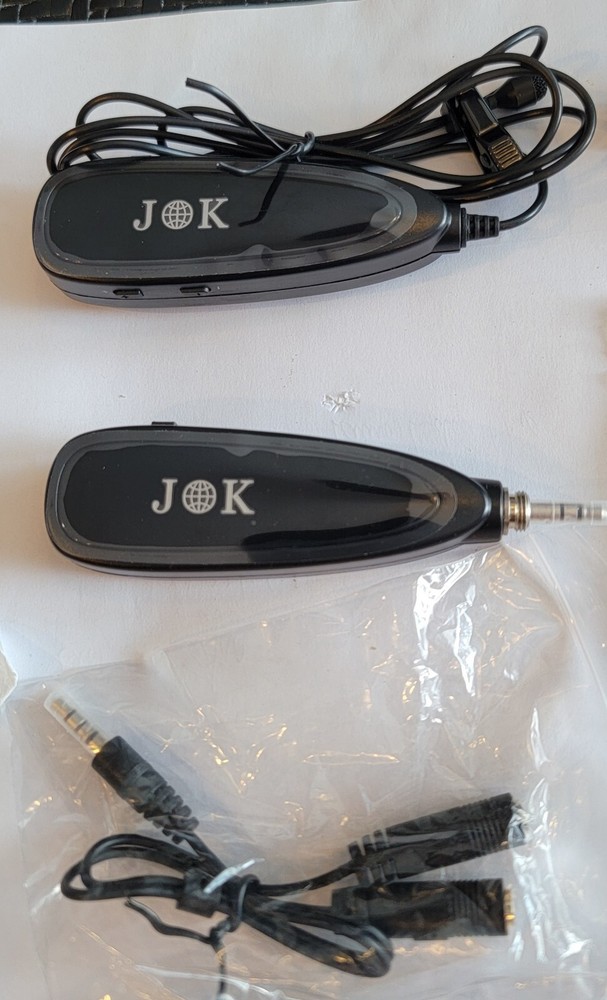 JK MIC-J 044 Wireless Microphone System, 2.4G Wireless Lavalier Microphone' New