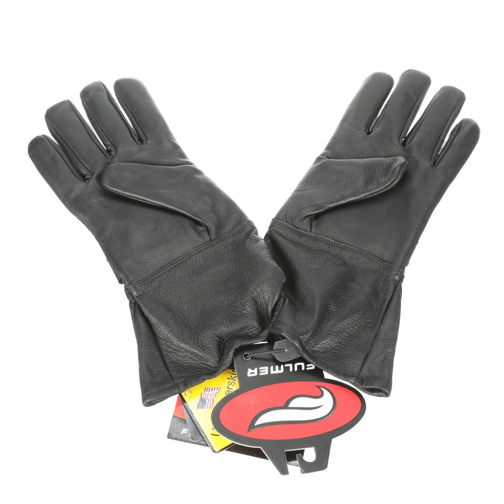 Fulmer Black Deerskin Gauntlet Gloves Medium