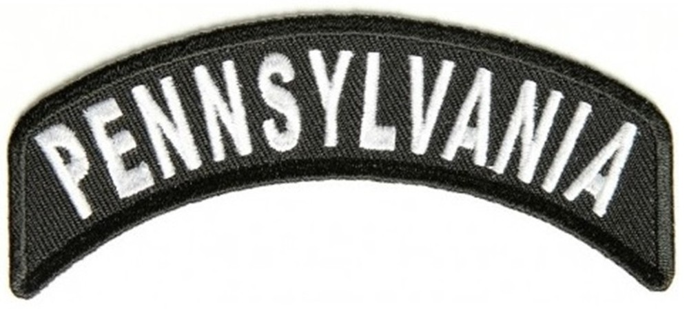 Pennsylvania State Mini Rocker Embroidered Biker Patch