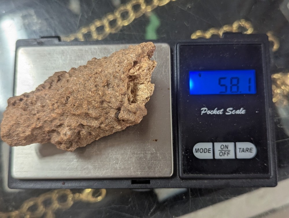 Thick Large Natural Fulgurite Crystal, Fossilized Lightning Sand