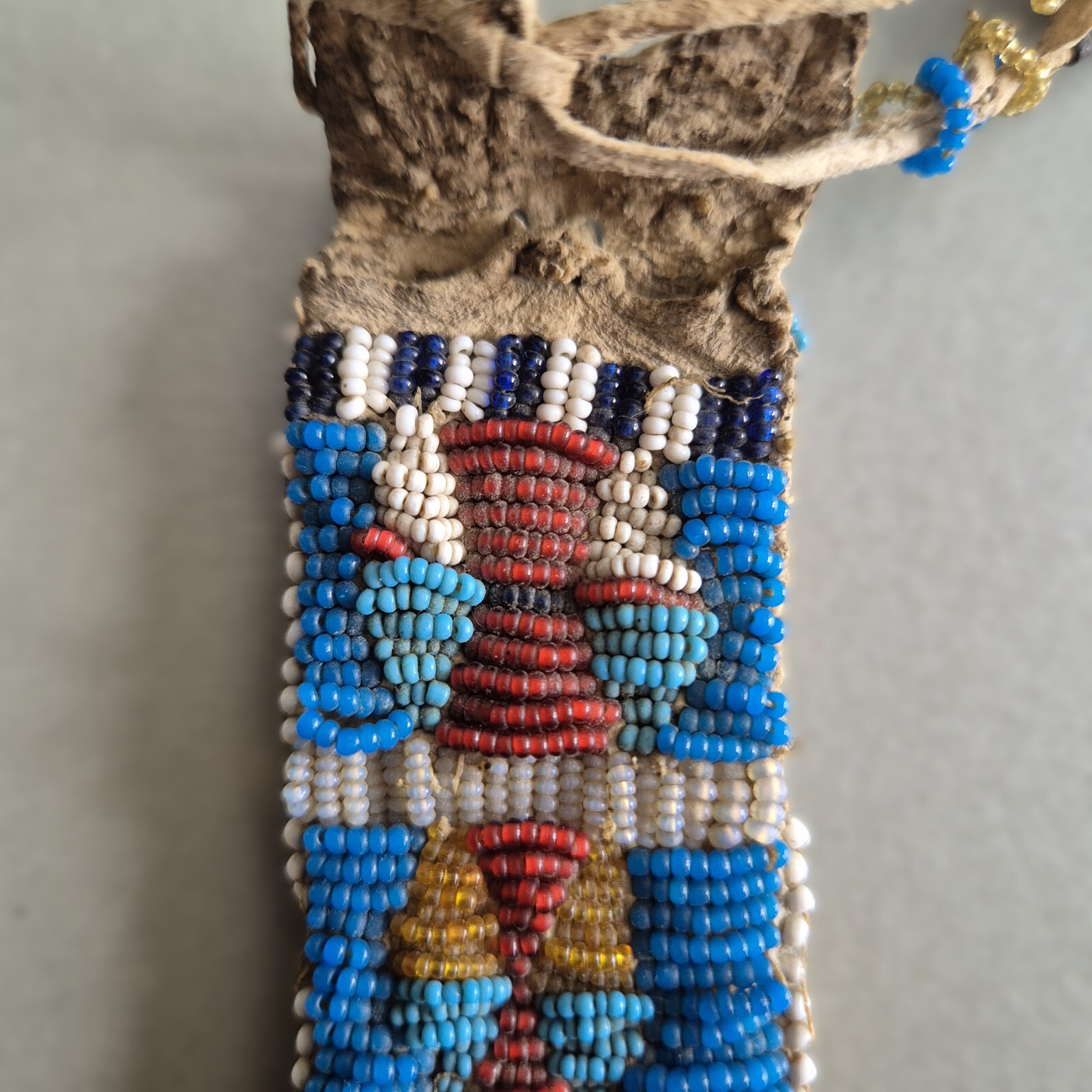 Antique Central Plains (Cheyenne/ Arapaho?) Small Beaded Bag, circa 1860s-1870s