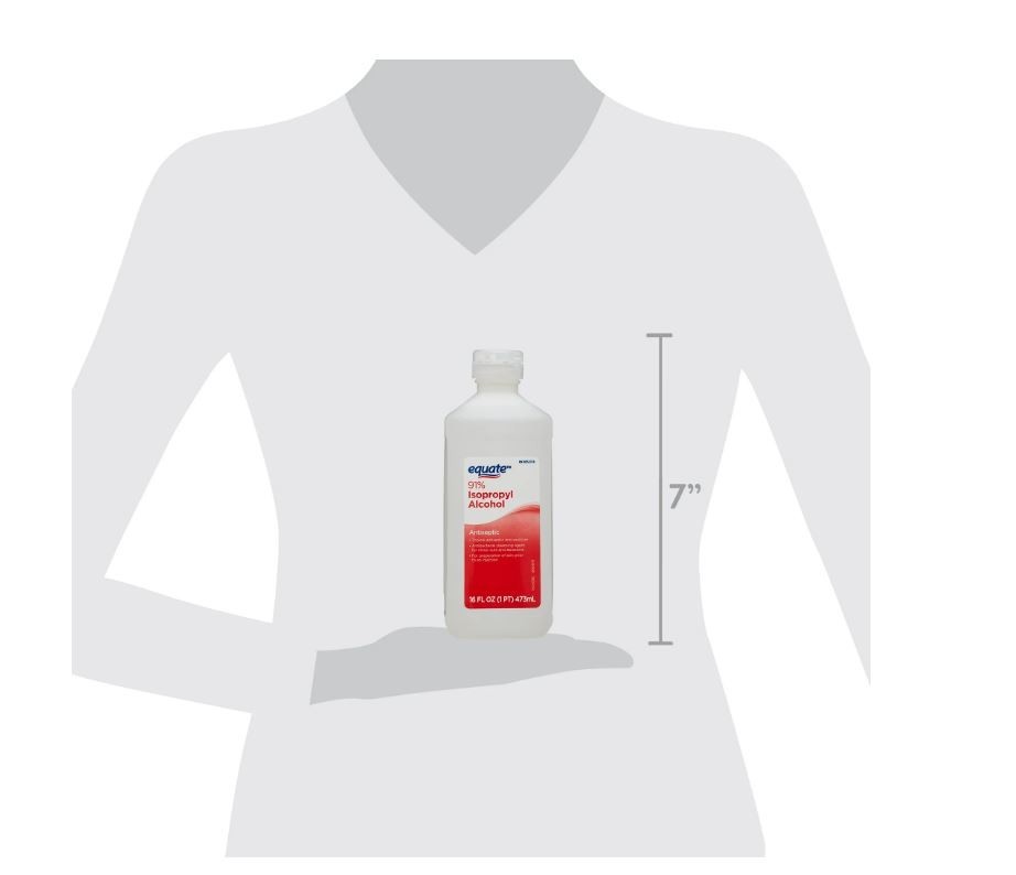 (4 Pack ) Antiseptic 91% Isopropyl Rubbing Alcohol Antibacterial 16 Oz