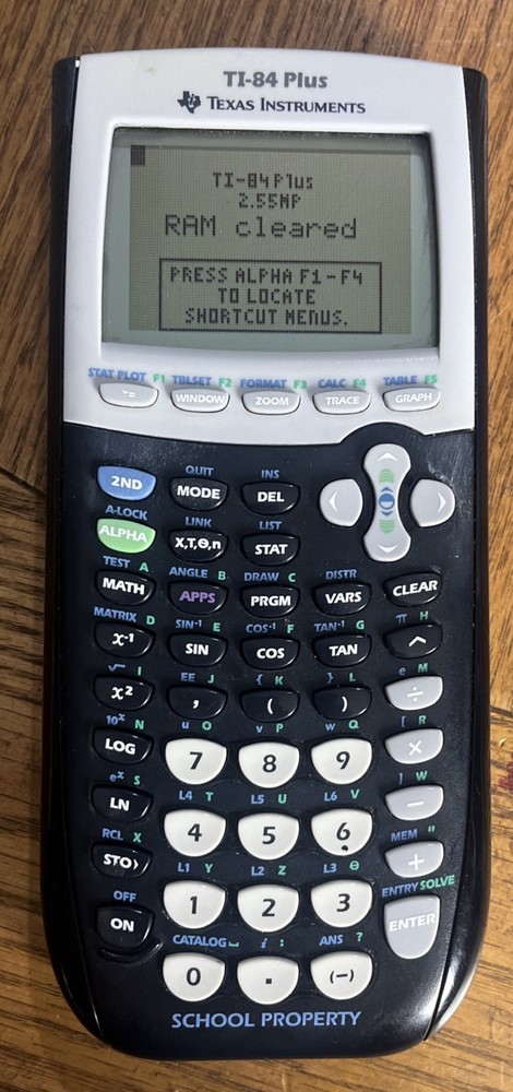 Texas Instruments TI-84 Plus Black Yellow Graphing Calculator TESTED