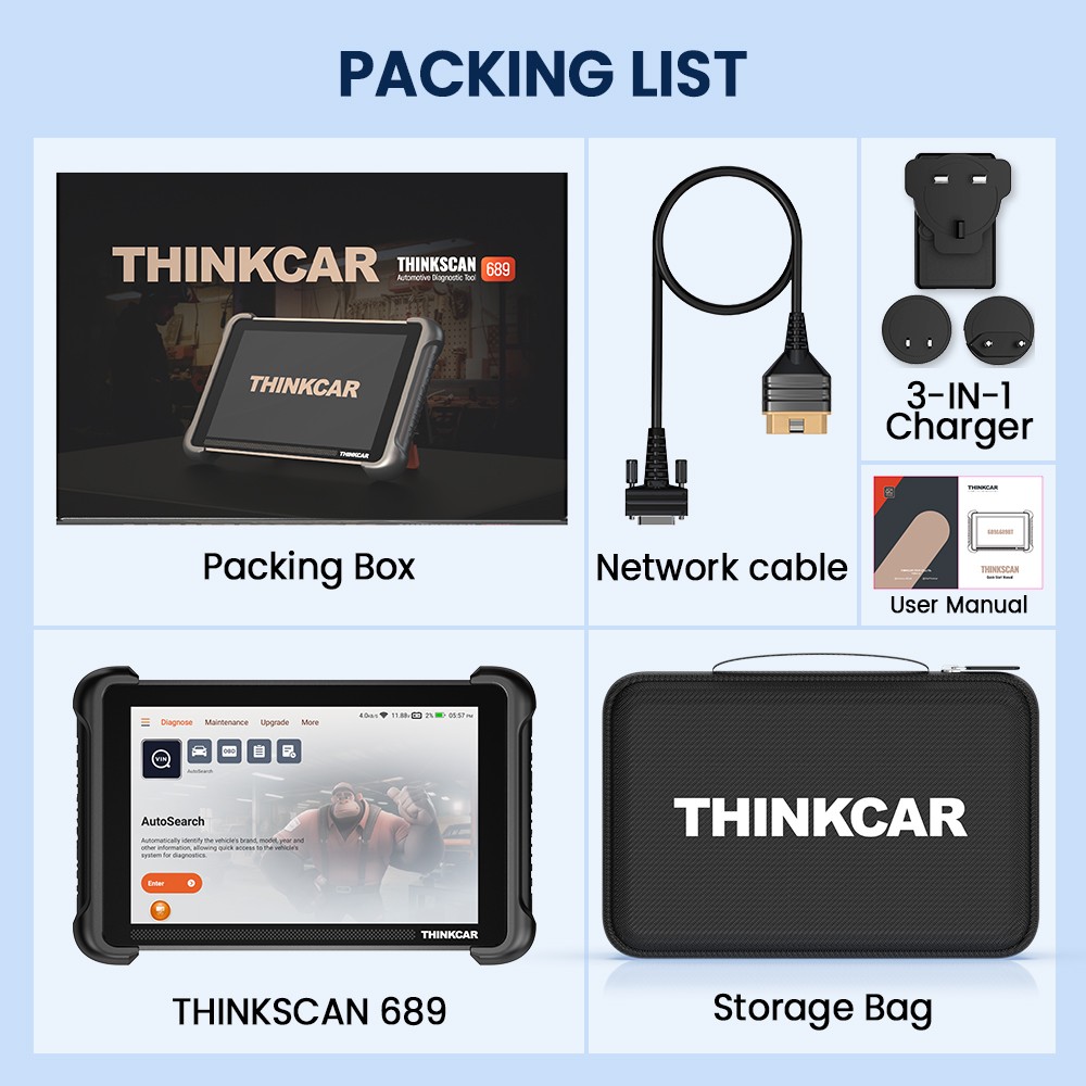 Thinkcar 689 Auto Diagnostic OBD2 Scanner CANFD & DOIP Active Test Tool 2026 NEW